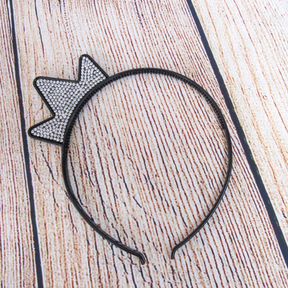 Crown girls Headband Black